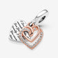 Charm Doble Corazon Con Leyenda CH291