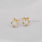 Aretes circular con perlas y circonitas A28