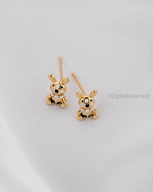 Aretes conejo con perlas A31