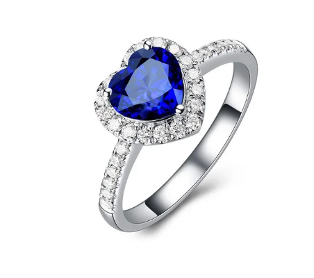 Anillo corazon azul AP88