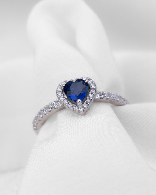 Anillo corazon azul AP88