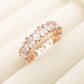 Anillo Rose Gold y circonitas grandes AR04