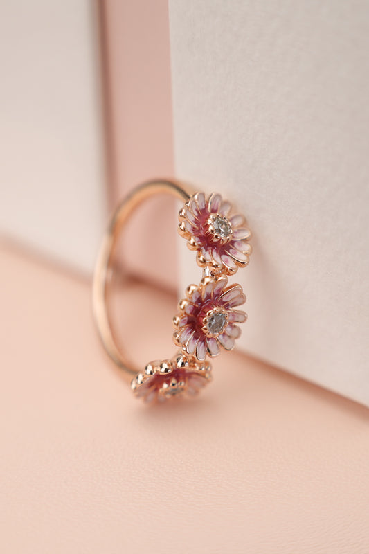 Anillo Rose Gold Margarita con circonita AR02