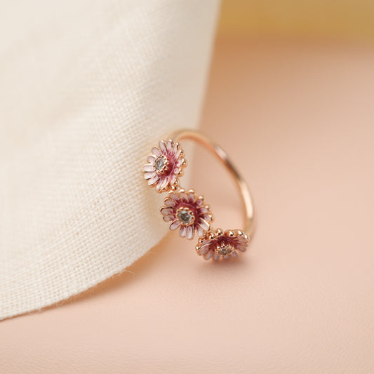 Anillo Rose Gold Margarita con circonita AR02