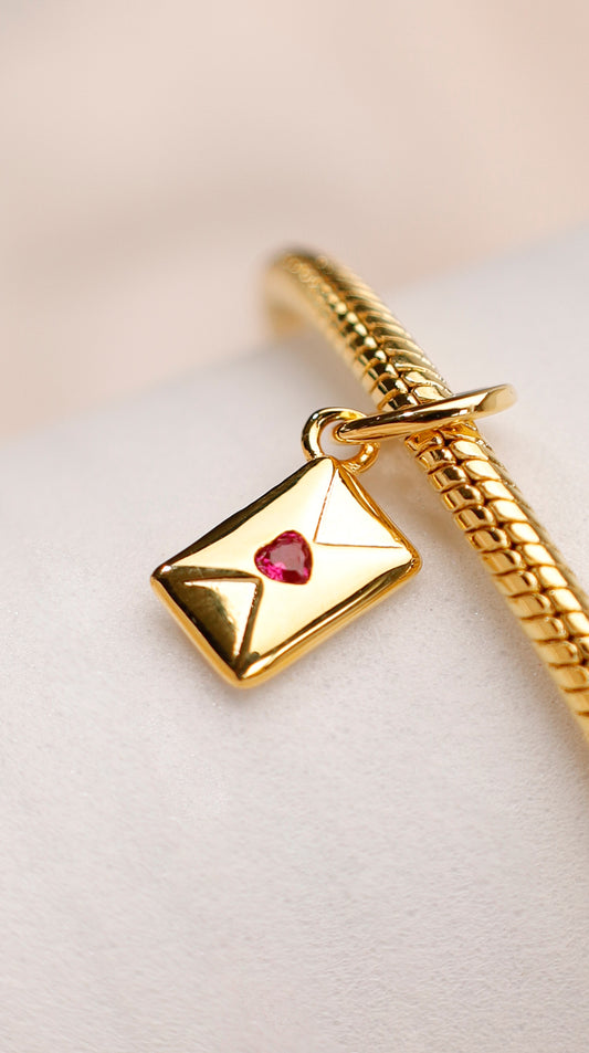 Charm Sobre dorado "My love xoxo" CH18