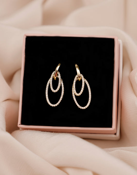 Aretes triple aro entrelasados IM4 - A59