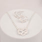 Set Cadena y Aretes Corazón Infinito Brillante plata CPP23