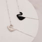 Cadena plata con cisne negro swrky CP05