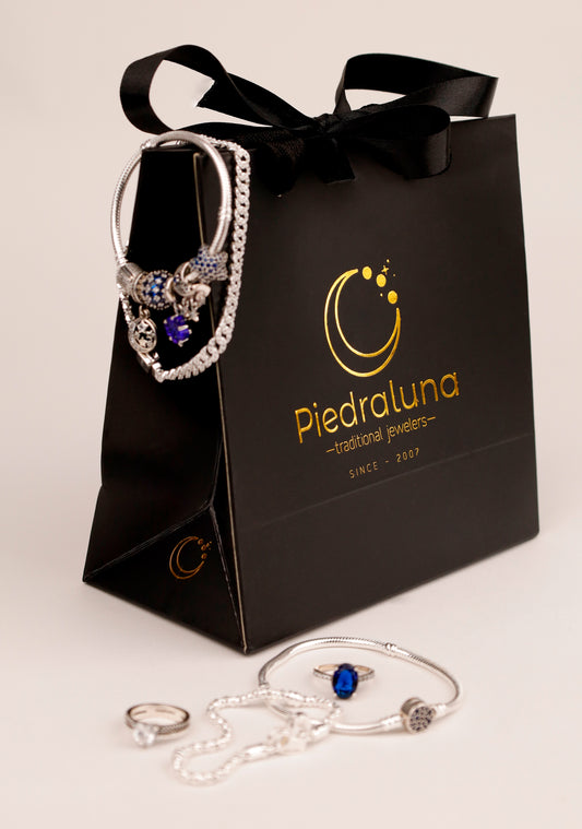 Shopping negro grande Piedra Luna (ideal para o pulseras  set cadenas y aretes) EM12