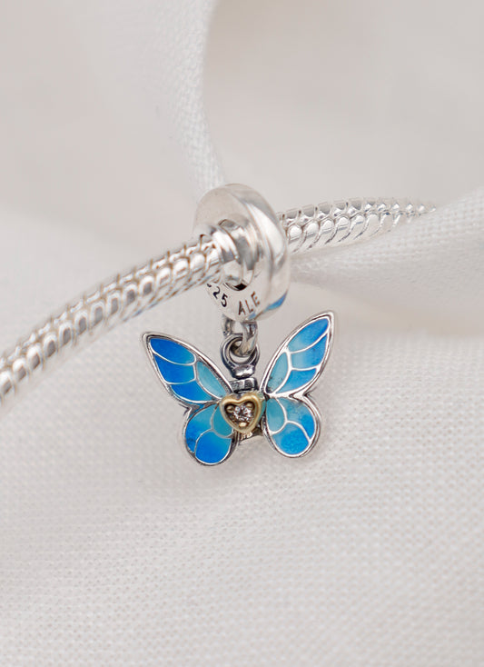 Mariposa azul en murano degradado - Believe you can - Cree que puedes CH25