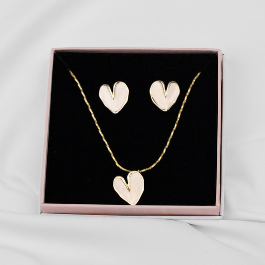 Set Corazon Beige Dibujado LATSE-15