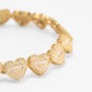 Pulsera Baño De Oro Corazon Full Ice PB01