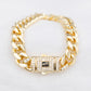 Pulsera Baño De Oro Cubana Mon4co Micro circonita PB09